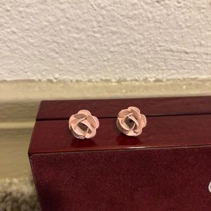 Pink Rose Post Earrings